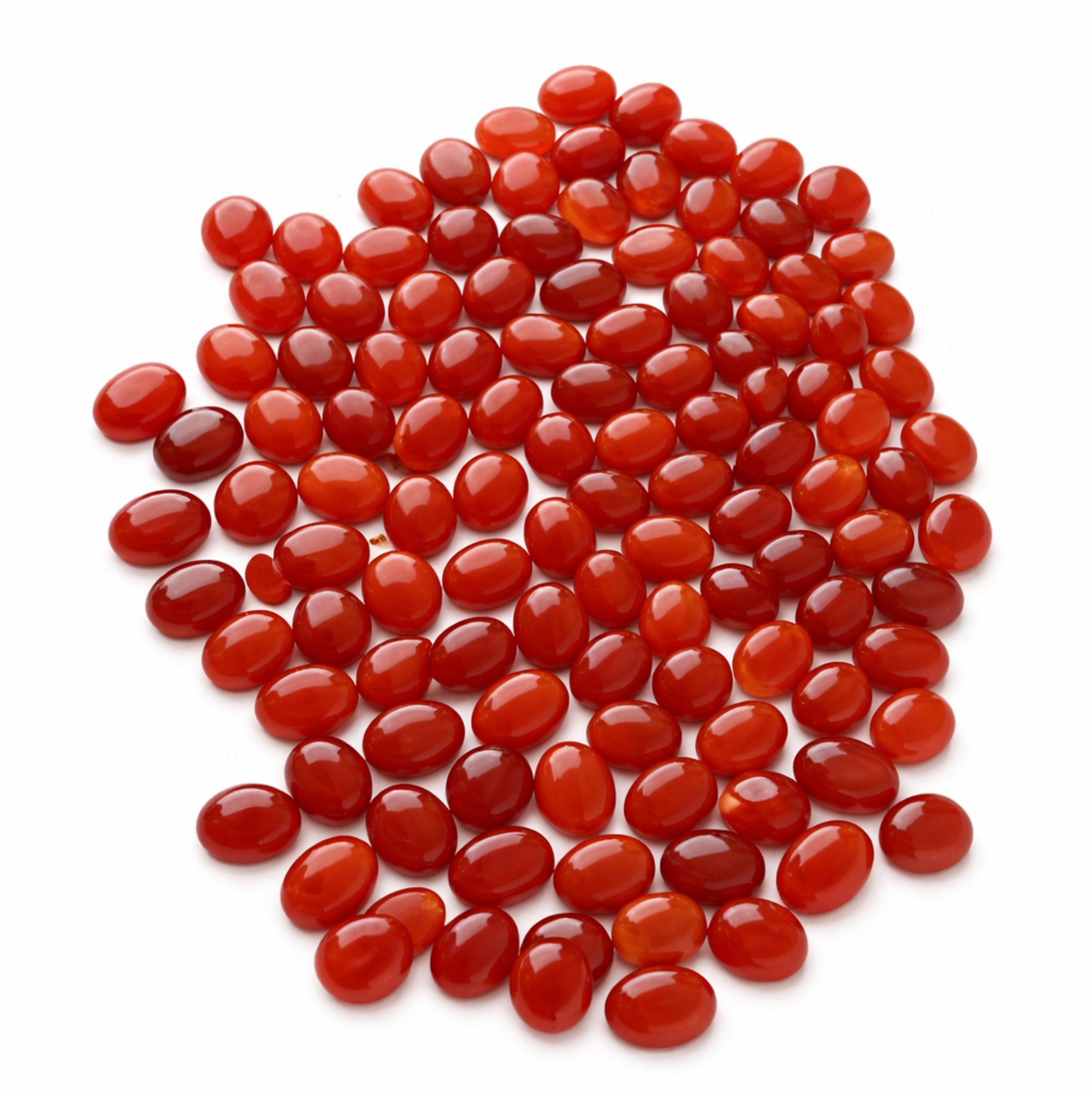 AAA+ Natural Red Onyx Oval Cabochon Calibrated Gemstones, Red Onyx Flat Back Loose Stones Wholesale, All Sizes Available 6x8mm красный