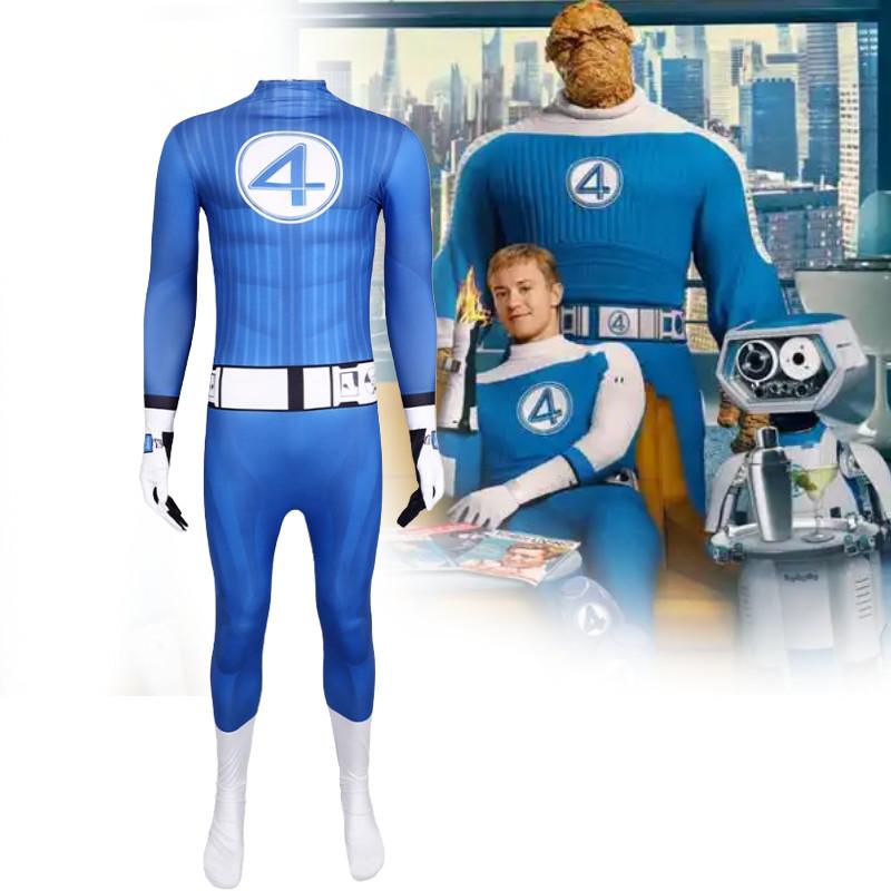 Fantastic Four Jumpsuit Cosplay Costume Halloween Party Stage Performance