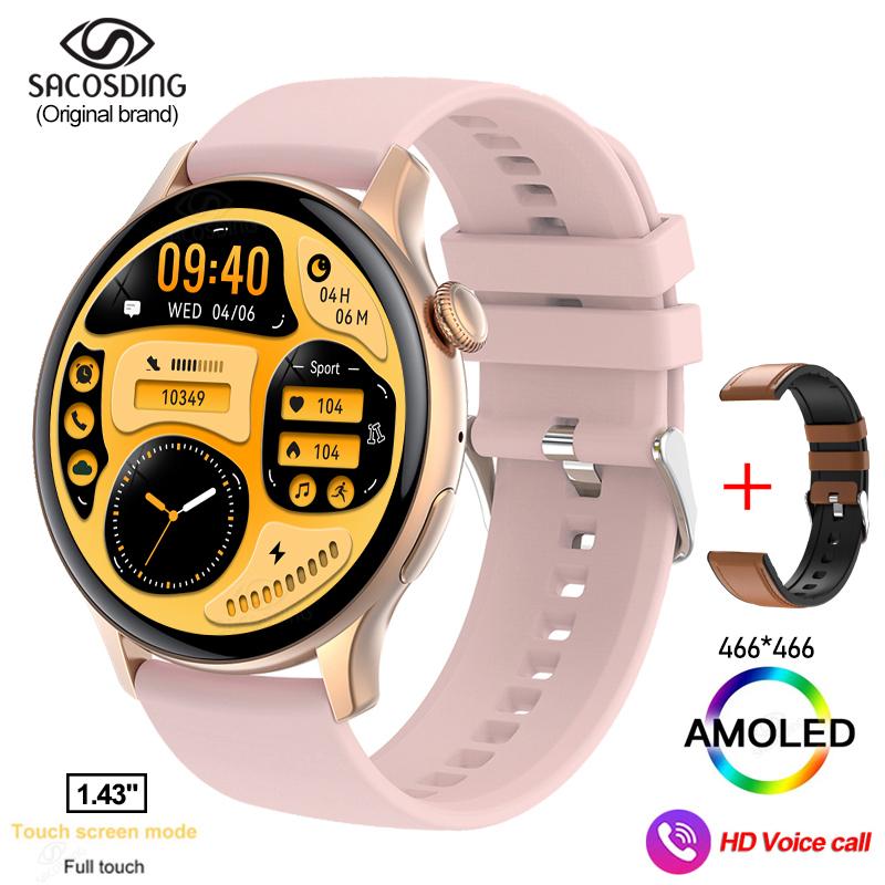 Bluetooth Call Smart Watch Men Women Custom Dials Amoled Display Clock Fitness Ip68 Waterproof Sport Smartwatch For Men