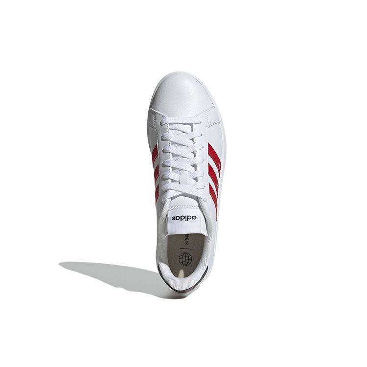 Adidas Neo Grand Court Base Beyond Casual Durable Lightweight Low-Top Skate Shoes Men Sneaker White Red GZ0986