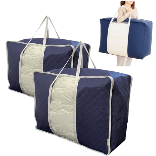 

Set of 2 Iniko Life Futon Storage Bags, Luxurious, Fully Lined with Activated Carbon Sheets, Neatly Store Upright or Sideways, Easy to Carry, Fits Sin