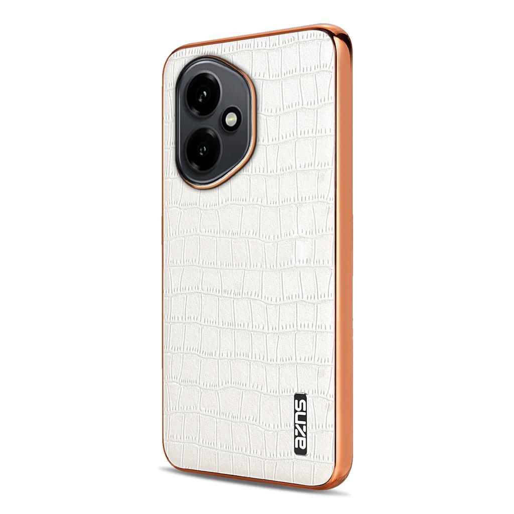 AZNS For Honor 400 5G (Global) Case Electroplating Crocodile Texture PU+TPU Phone Cover