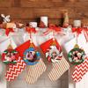 6Pcs DIY Christmas Tree Decorations Wooden Xmas Hanging Pendant Christmas Picture Frame Ornaments