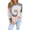 Women's T shirt Tee Tie Dye Daily Weekend Sweatshirts Streetwear Painting T shirt Tee Long Sleeve Print Round Neck Basic