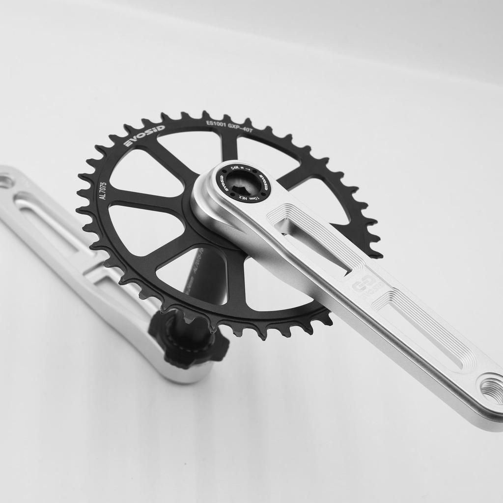 EVOSID Lightweight CNC Road Bike Crankset: 3-Bolt, 40-50T for Gravel & Folding Bikes
