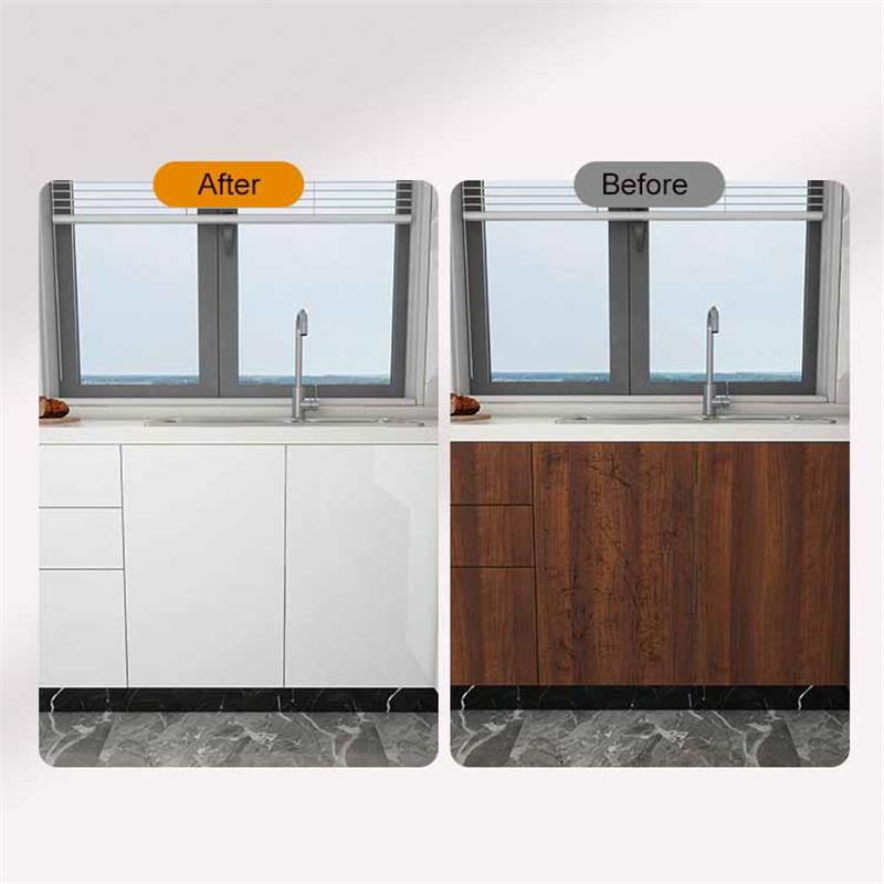 Thickened Waterproof Oilproof Self-Adhesive Marble Vinyl Film Kitchen Cabinet Door Decorative Cover Furniture Renovation Sticker
