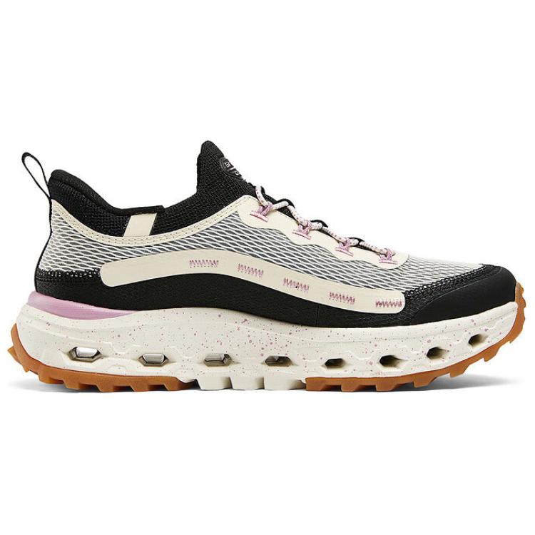 Skechers Glide-Step At Comfortable Versatile Low-Top Casual Shoes Women Sneaker Beige Black 180056-NTPK