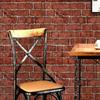 45cm waterproof wall sticker PVC modern home decoration retro red brown brick pattern self-adhesive wallpaper DIY background