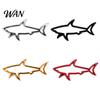 Non-fading Car Sticker Zinc Alloy Shark 3D Hollow Out Animal Decal for Vehicle Side Creative Badge Motorcycle Electric Vehicles Long-lasting
