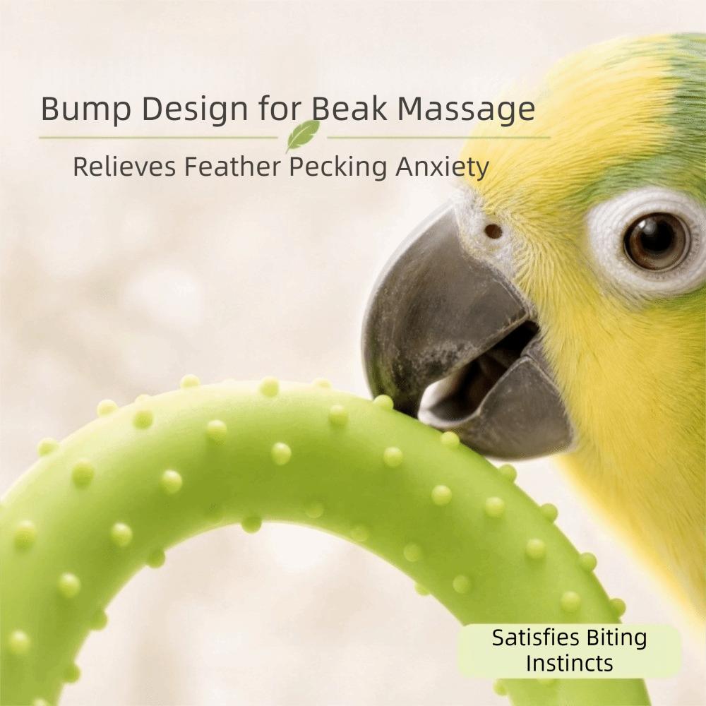 Bite Resistant Bird Cage Chew Toy Hanging Parrot Climbing Ring Enrichment Play