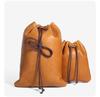 Vintage Genuine Leather Cowhide Coin Purse & Earphone Storage Drawstring Bag