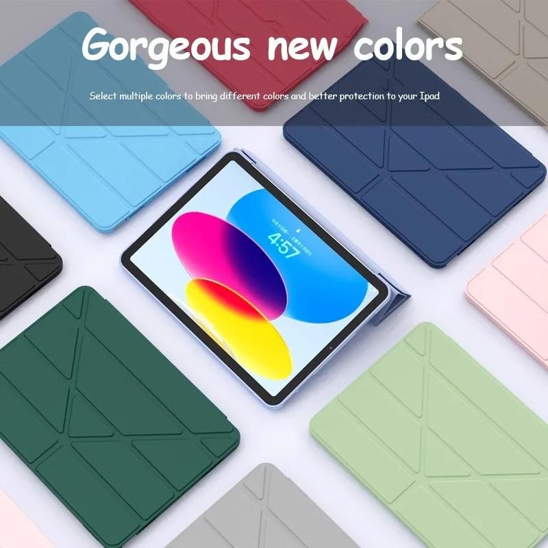 Y-Fold Leather Flip Case for IPad Mini 6 7 A17 Pro 11 M4 IPad A16 Air 11 M2 M3 for Air 2 3 4 5 6 7 8 9 10 11 Th Gen Tablet Case