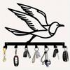 Bird Design Key Hanger 7 Hook Wall Mounted Organizer Rustproof Durable Home Decor