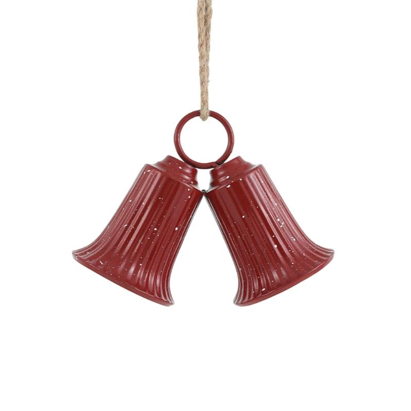 

Iron Duals Christmas Bells Holiday Decorations For Fireplaces Mantles Doorway Festival Tree Accent Party Supplies красный
