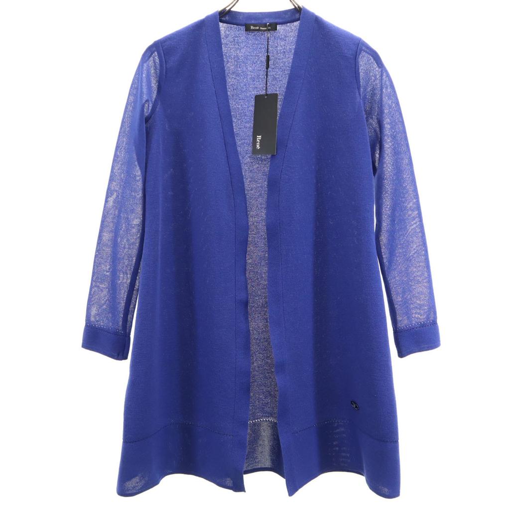 unused Rene basic made in Japan Long sleeve cardigan 34 blue Women Used