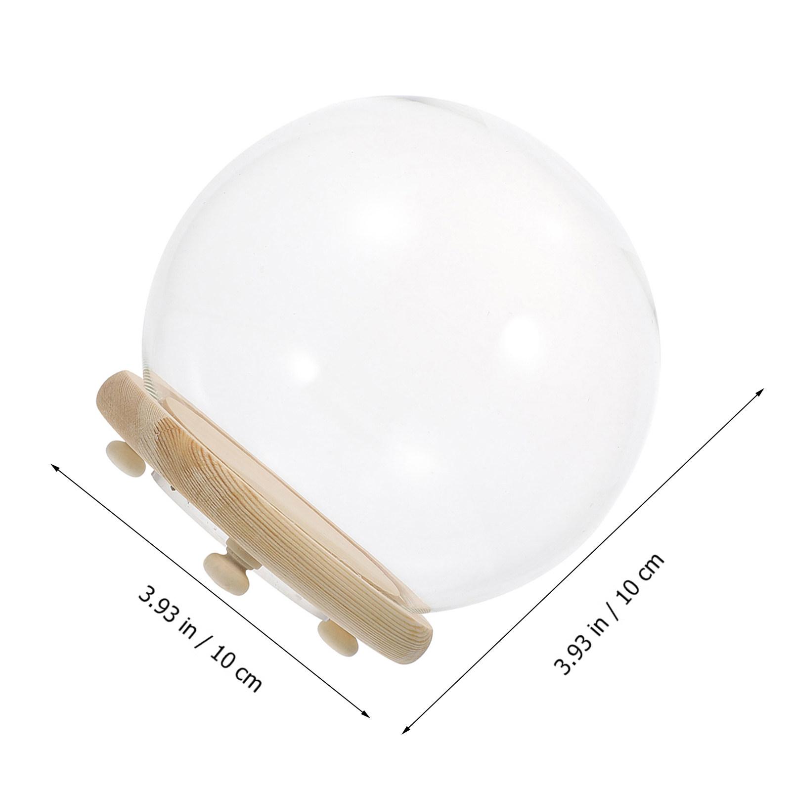 

Decorative Glass Dome for Immortal Flowers Transparent Display Cover with Sturdy Wood Base Party Banquet Wedding Centerpiece