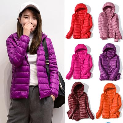 Women Casual Hooded 90% White Duck Down Jacket Coat Windproof Warm Autumn Winter S-5XL