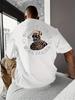 2025 New Men's NOBODY CARES WORK HARDER Skull Pattern T-shirts Summer Casual Comfortable Loose Fit Versatile Breathable Tops