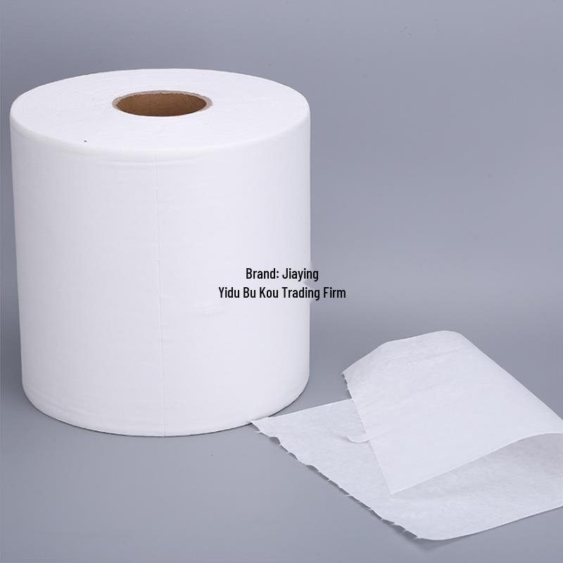 Industrial Dust-Free Oil-Absorbent Wiping Paper - Large Roll, Blue & White Non-Woven Fabric