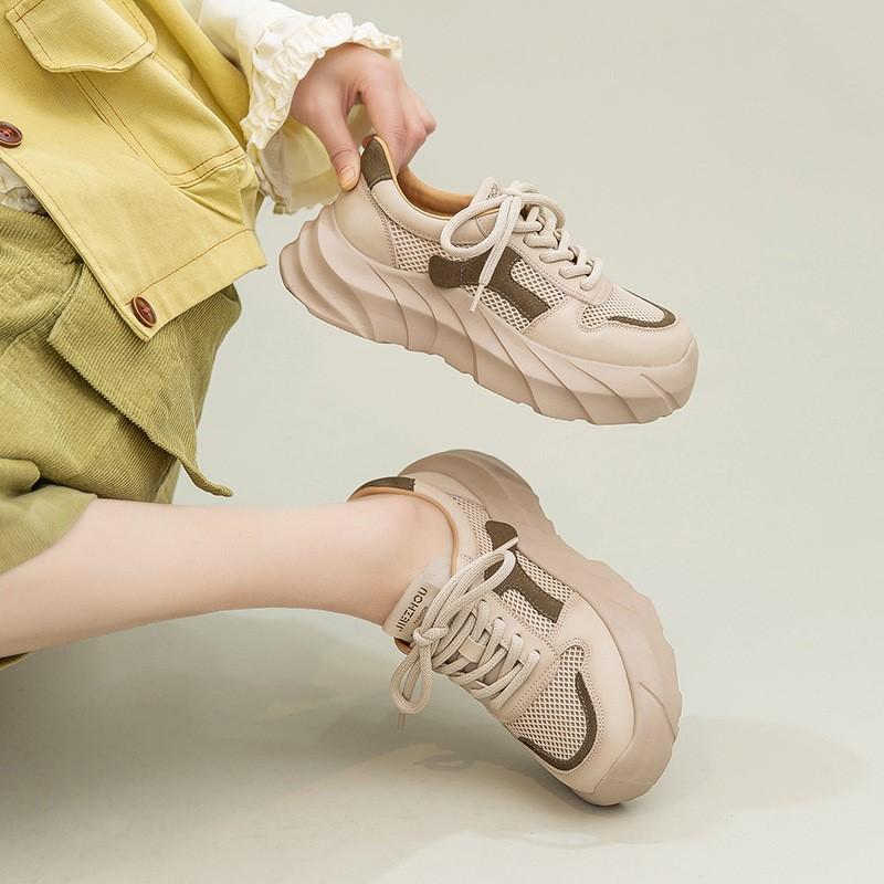 Johnature Lightweight Breathable Mesh Shoes Versatile Sports And Leisure Mixed Colors Women's Shoes