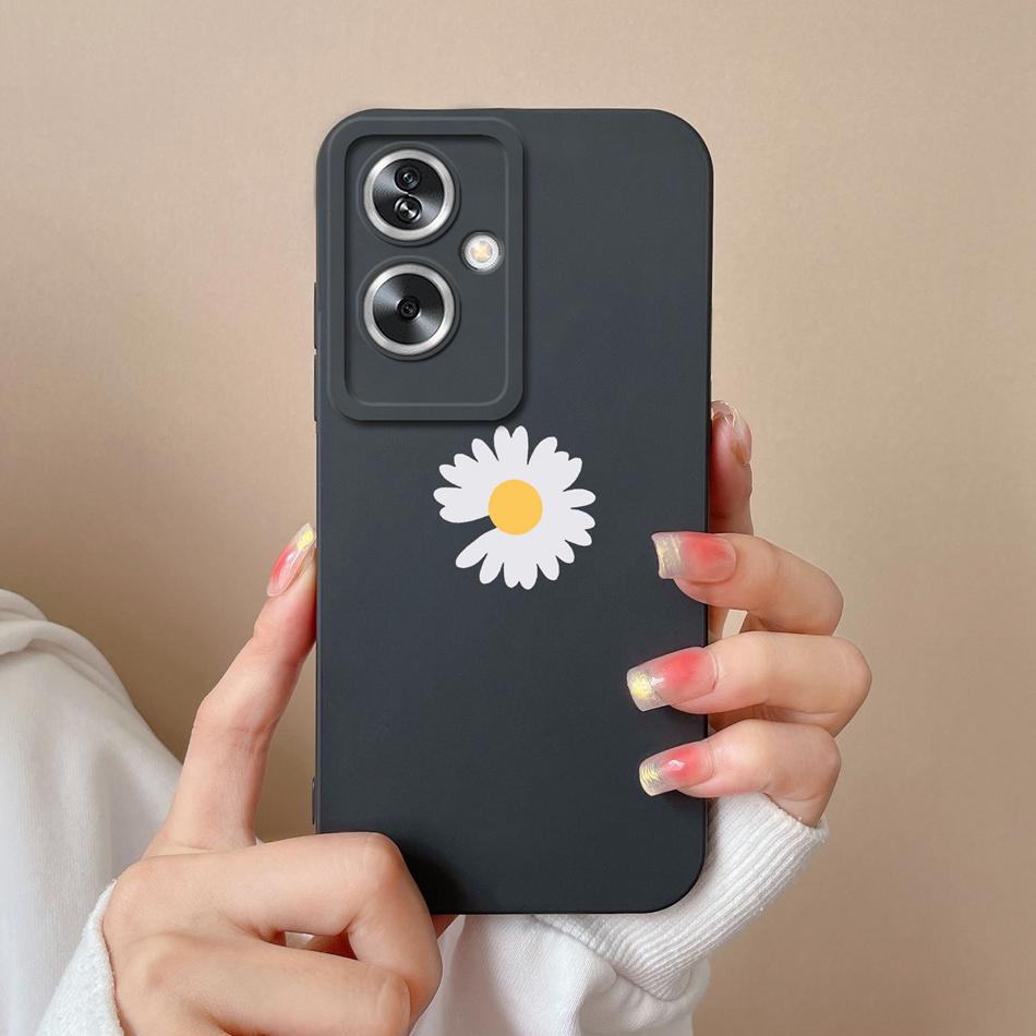 Case For OPPO A79 A2 5G Flower Soft Liquid Silicone Camera Lens Protection Phone Shockproof Back Cover For OPPO A79 A2 Funda