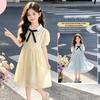 2026 Girls' Summer Dress - School Style Lapel Skirt for Big Kids