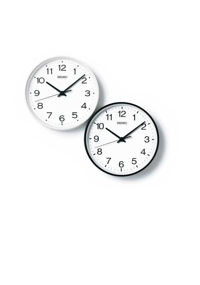 Seiko Uhr Wandradio Metall Durchmesser 270 x KX268W Uhr, Gesteuert, Analog, Rahmen, Weiß, 48mm,