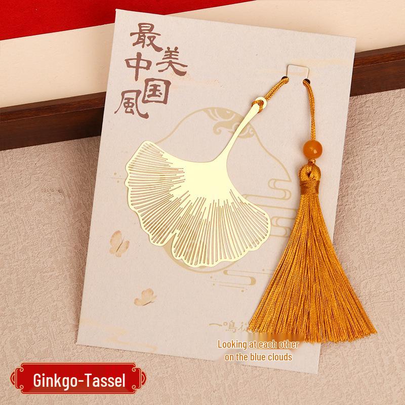 Handcrafted Metal Bookmark with Yellow Pendant – Creative and Personalized Student Gift