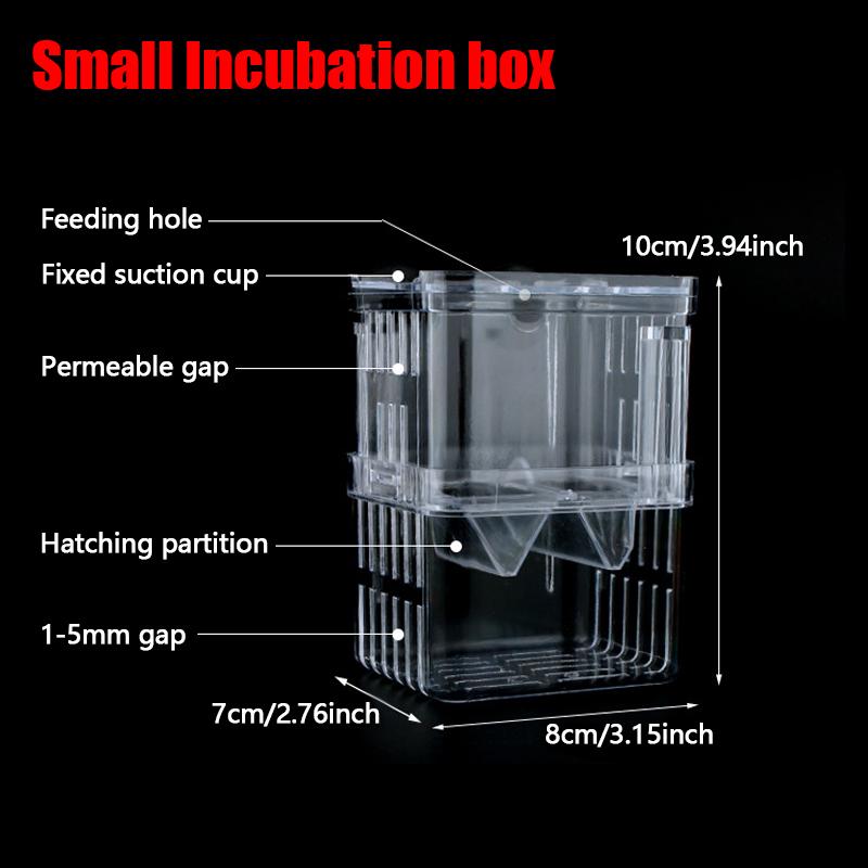 Multifunctional Fish Aquarium Fish Box High Clear Fish Tank Isolation Box Double Layer Guppy Breeding Hatching Incubator