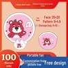 Reflective Mini Folding Cartoon Fan - Portable Student Hand Fan with Fabric Surface for Outdoor Use