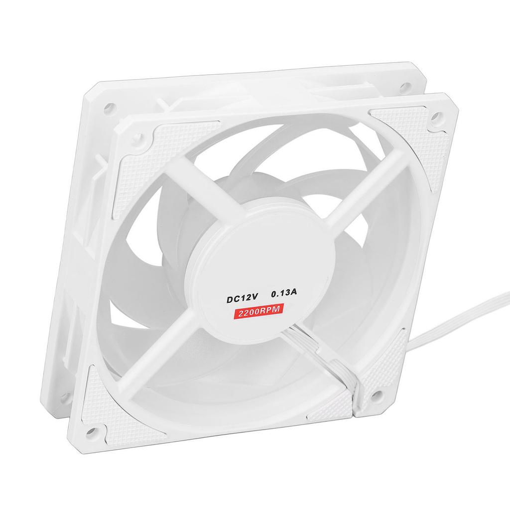 PWM PC Case Fan White MFDB Hydraulic Bearing 2200RPM Intelligent Temperature Control 7 Blades 4 Pin