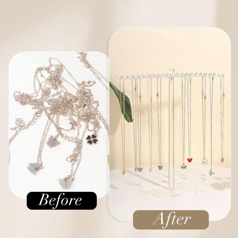 Transparent Storage Rack Acrylic Jewelry Display Stand Necklace Holder  Bracelet