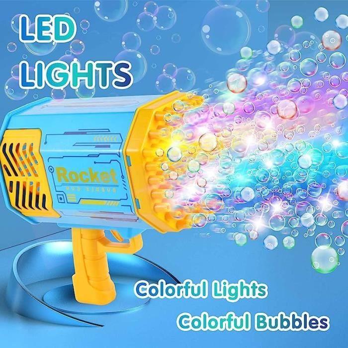 Pistolets à Bulles Enfant - Machine à Bulles Géant 69 Trous Automatique, Bubble Machine avec 2 Liquide à Bulles Kids Toys Enfants