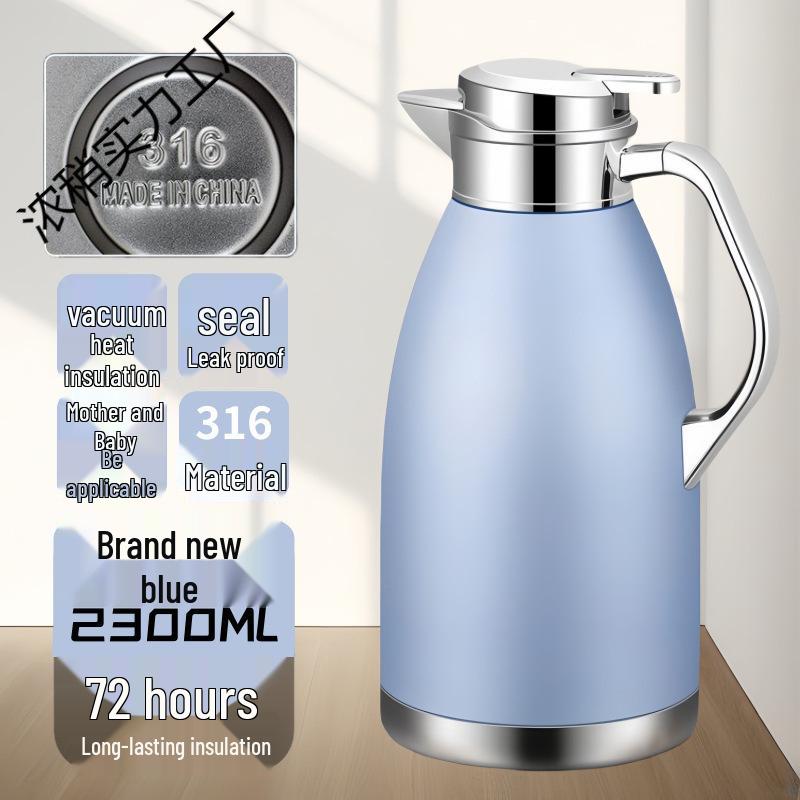 Stainless Steel Double-Layer Insulated Kettle – Anti-Scald, High-End for Home & Commercial Use