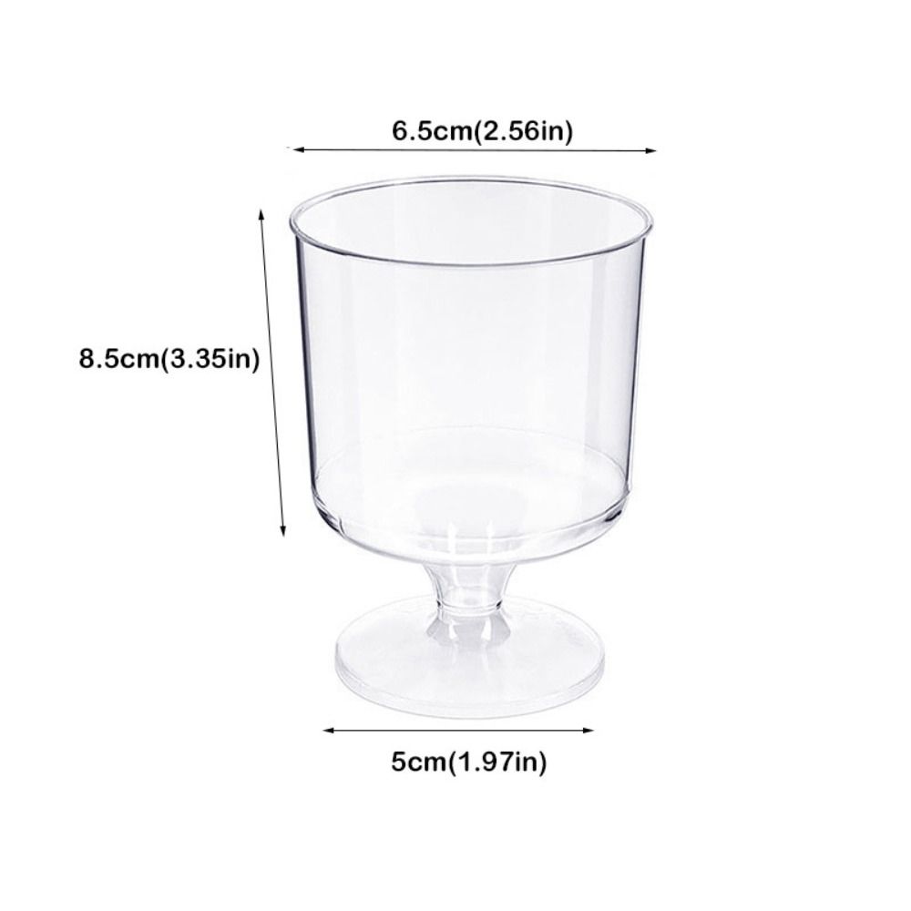 20pcs Plastic Disposable Goblet Hard Cupcake Cup Party Supplies Disposable Dessert Cup Party