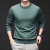 Autumn And Winter Middle-Aged And Young People Round Neck Solid Color Bottoming Shirt, Warm And Comfortable In Winter, And Men'S Sweater Inside