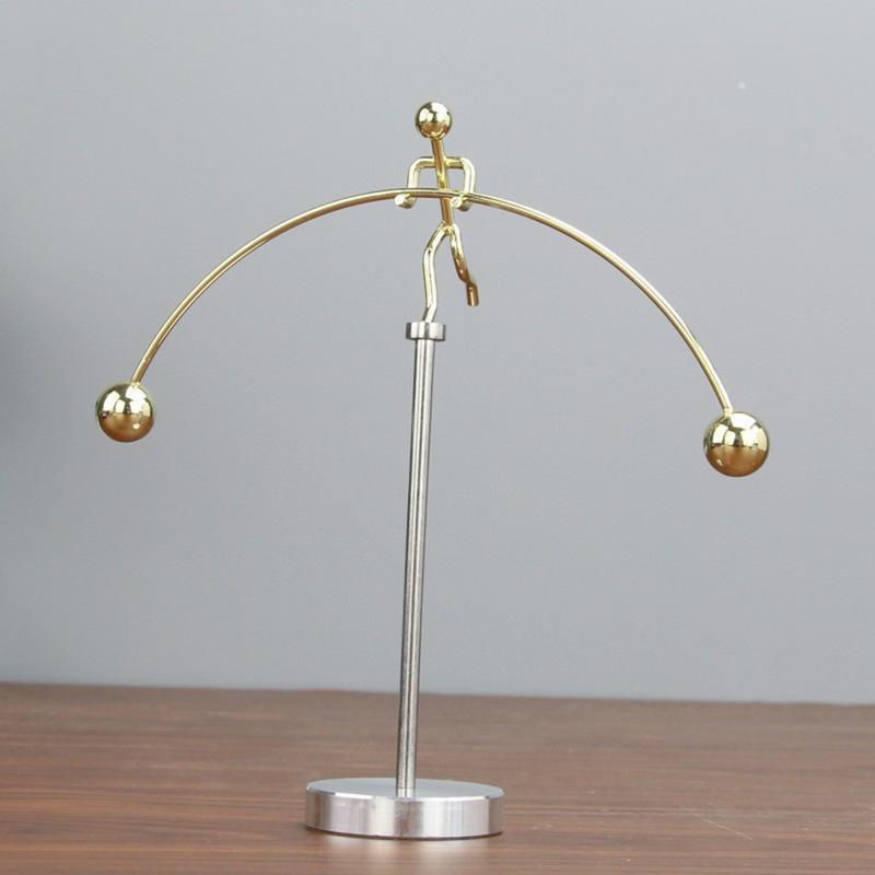 Balance Desk Toy Physics Weightlifter Art Balance Toy Perpetual Motion Toy Physics Toy for Learning Desk Decor for Cabinet