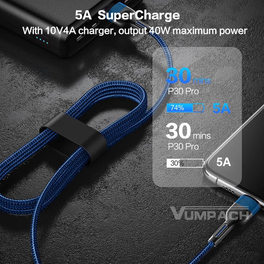 Vumpach usb c cable type c cable Fast Charging Data Cord Charger cable c For Samsung s21 s20 A51 xiaomi mi 10 redmi note 9s 8t
