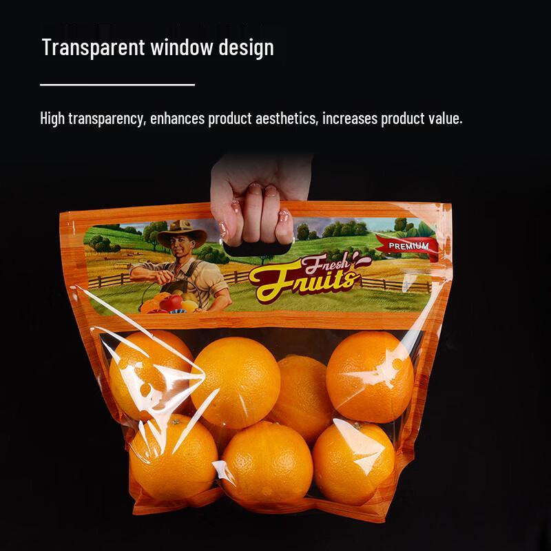 Diagonal Stand-Up Fruit Packaging Bags