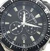 Citizen Eco-Drive Chronograph Solar Watch VO10-6771F BK Genuine Leather Strap Rotating Bezel Black Base Model