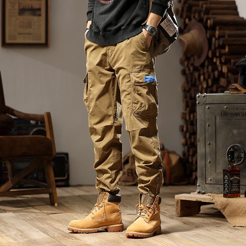 Retro Casual Loose Cuff Pants - Men’s Fashionable, All-Match Overalls