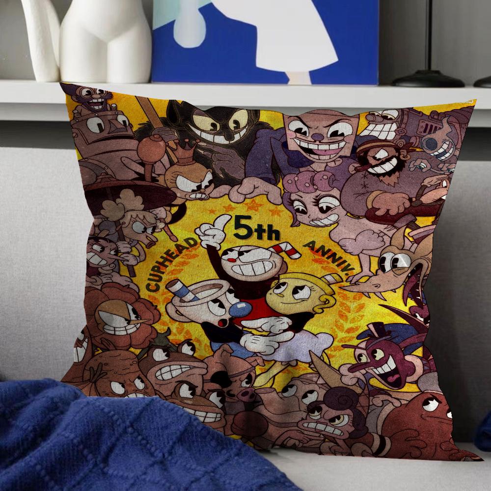 

Мультяшна Гра Капхед Наволочка Дюйми Сільський Декор Домашні Подушки-Пледи для Дивана 16x16Inch
