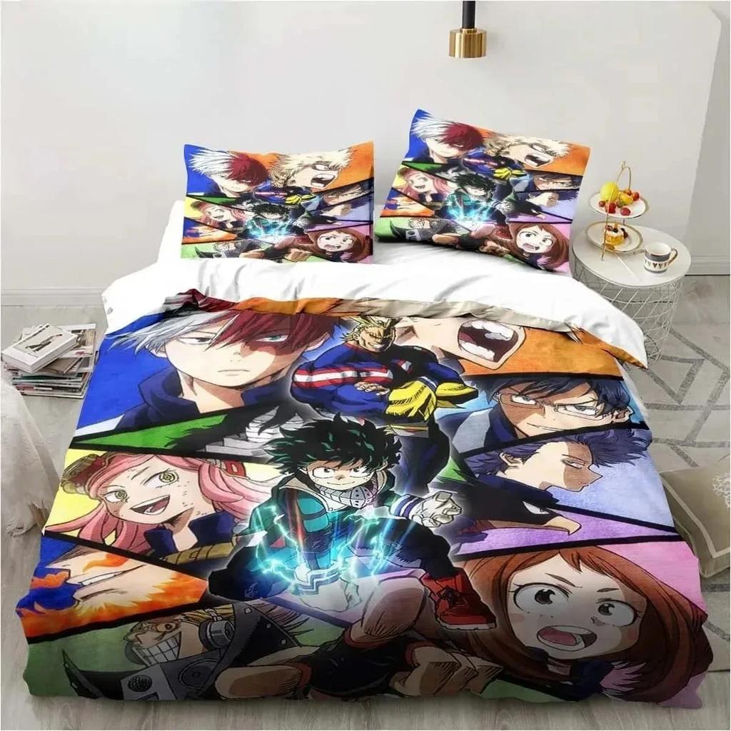 3D Print Bedding Gift Anime My Hero Academia Bedding Set Single Twin Full Queen King Size Bed Set Adult Kid Bedroom Home Textile
