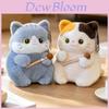Plush Cat Toy With Wooden Fish Sound Effect For Stress Relief And Comfort