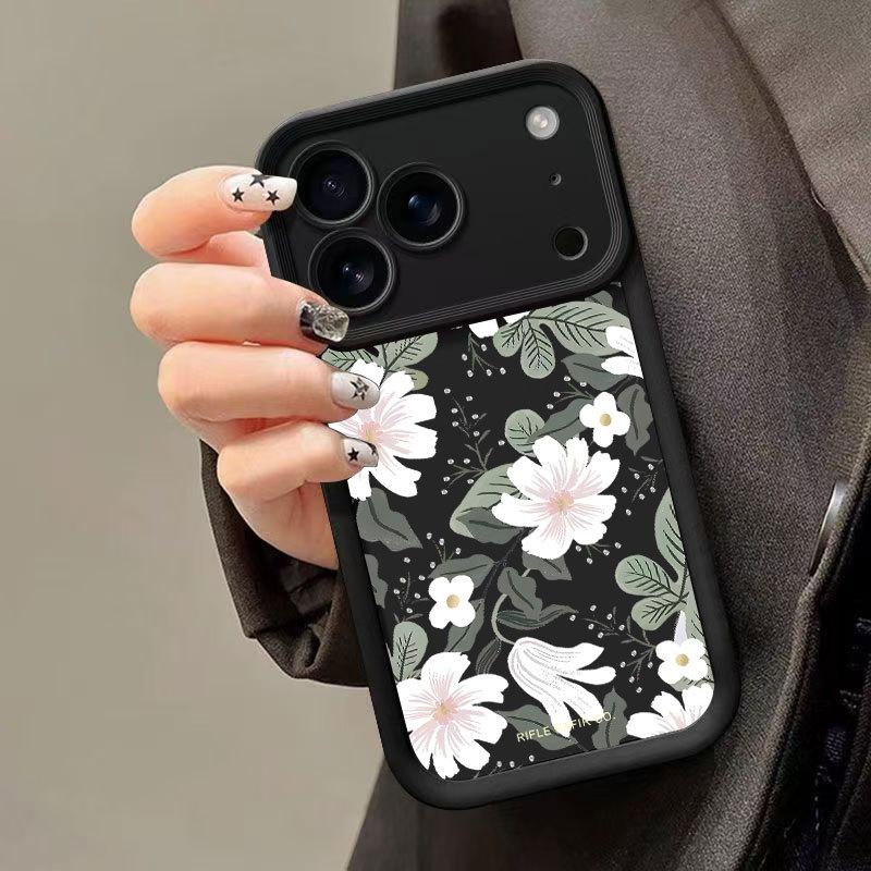 Elegant Orchid Print Girlish Anti Drop Shockproof Soft Phone Case For Multiple Iphone Models