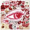 10 30 50Pcs Vintage Cherry Red Girl Cartoon Graffiti Stickers Aesthetic Y2K Decal Diy Stationery Laptop Phone Cute Sticker Decor