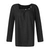 Long Sleeve Blouses For Women Casual O-Neck Button Down Shirt Solid Blouse Tops Loose Fit Fall Shirt Top