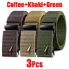 Newest Automatic Metal Buckle Tactical Belt Men's Canvas Military Belt Casual Golf Outdoor Training Pants Workwear Waist Belt