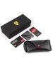 RAYBAN Leather Sunglasses Case Set, Red Stitch Snap Button Shockproof Eyeglass Storage Box with Cleaning Cloth & Certificate Card