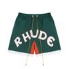 American Streetwear RHUDE Letter Knit Shorts Loose Fit Casual Hip Hop Style